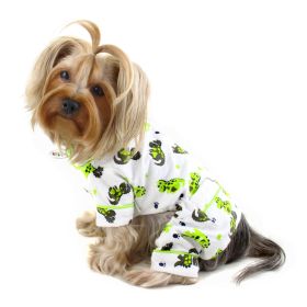Playful Dinosaur Flannel Pajamas (size: L)