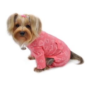 Blush of Love Fleece Turtleneck Pajamas (size: L)
