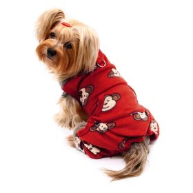 Silly Monkey Front Sleeveless Fleec Pajamas (size: L)