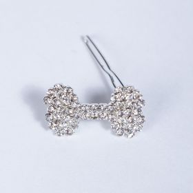Crystral Bone Barrette (Color: silver)
