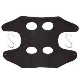 Portable Pet Dog Cat Grooming Hanging Hammock Harness Breathable Groom Helper US (Color: Black, size: large)