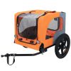 Outdoor Heavy Duty Collapsible Pet Bike Trailer with 16-Inch All-Terrain Wheels & Universal Hitch â€“ Foldable Dog/Cargo Carrier Cart for Bicycles