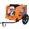 Outdoor Heavy Duty Collapsible Pet Bike Trailer with 16-Inch All-Terrain Wheels & Universal Hitch â€“ Foldable Dog/Cargo Carrier Cart for Bicycles