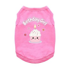 Birthday Girl Dog Shirt (Color: Pink, size: 3X-Large)