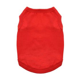 Cotton Dog Tank (Color: Flame Scarlet Red, size: 2X-Large)