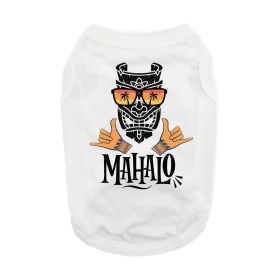 Mahalo Dog Shirt (Color: White, size: 3X-Large)