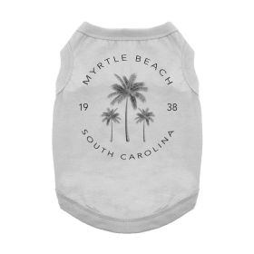 Myrtle Beach, SC Dog Shirt (Color: Gray, size: 3X-Large)