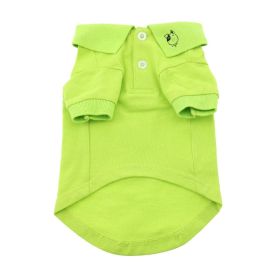 Solid Dog Polo (Color: Green Flash, size: X-Large)