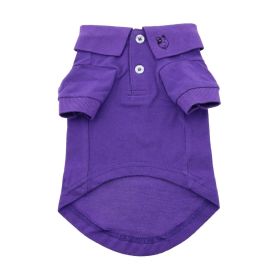 Solid Dog Polo (Color: Ultra Violet, size: X-Large)