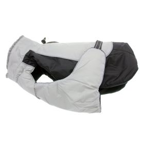 Alpine All-Weather Dog Coat (Color: Black and Gray, size: large)