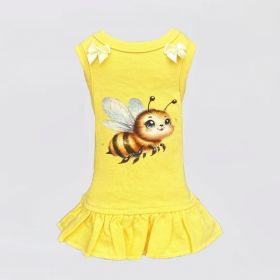 Queen Bee Dog Dress (Color: Yellow, size: MD)
