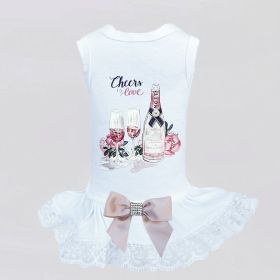 Cheers Dog Dress (Color: White, size: MD)