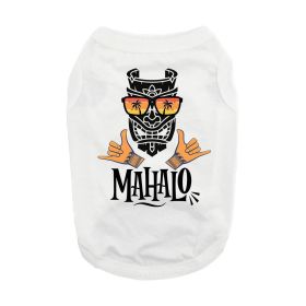 Mahalo Dog Shirt (Color: White, size: small)