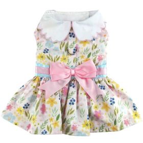 Pastel Meadow Dog Dress with Matching Leash (size: small)