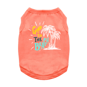 Gone To The Beach Dog Shirt (Color: Coral, size: medium)