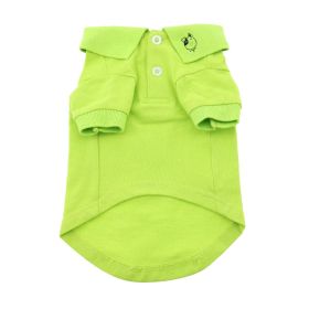 Solid Dog Polo (Color: Green Flash, size: X-Small)