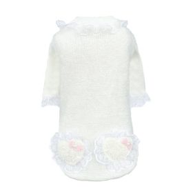 Lil Lamb Dog Sweater (Color: Ivory, size: XXS)